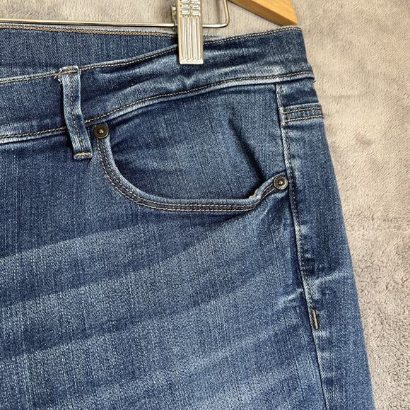 Ann Taylor Loft Jeans Women 16 Blue Modern 27" Crop Stretch Denim Beachy Coastal - Picture 5 of 12